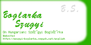 boglarka szugyi business card